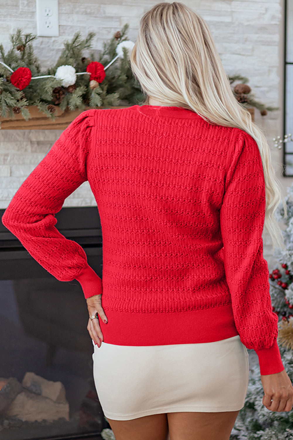 Nellie Knit Ribbed Cuffs Sweater-1