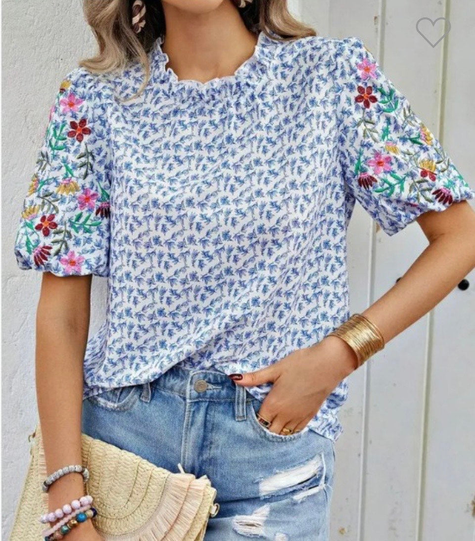 Floral Short Sleeve Top