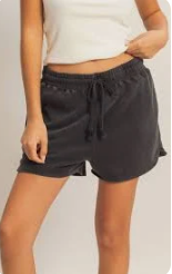 Double Zero Acid Wash Elastic Shorts