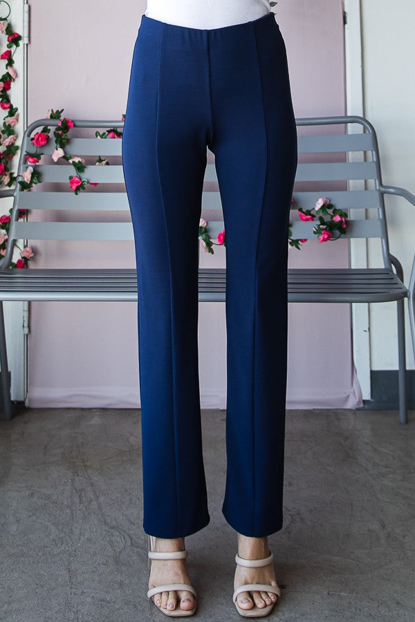 Navy Straight Leg Pants