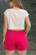 Zenana Pink Shorts